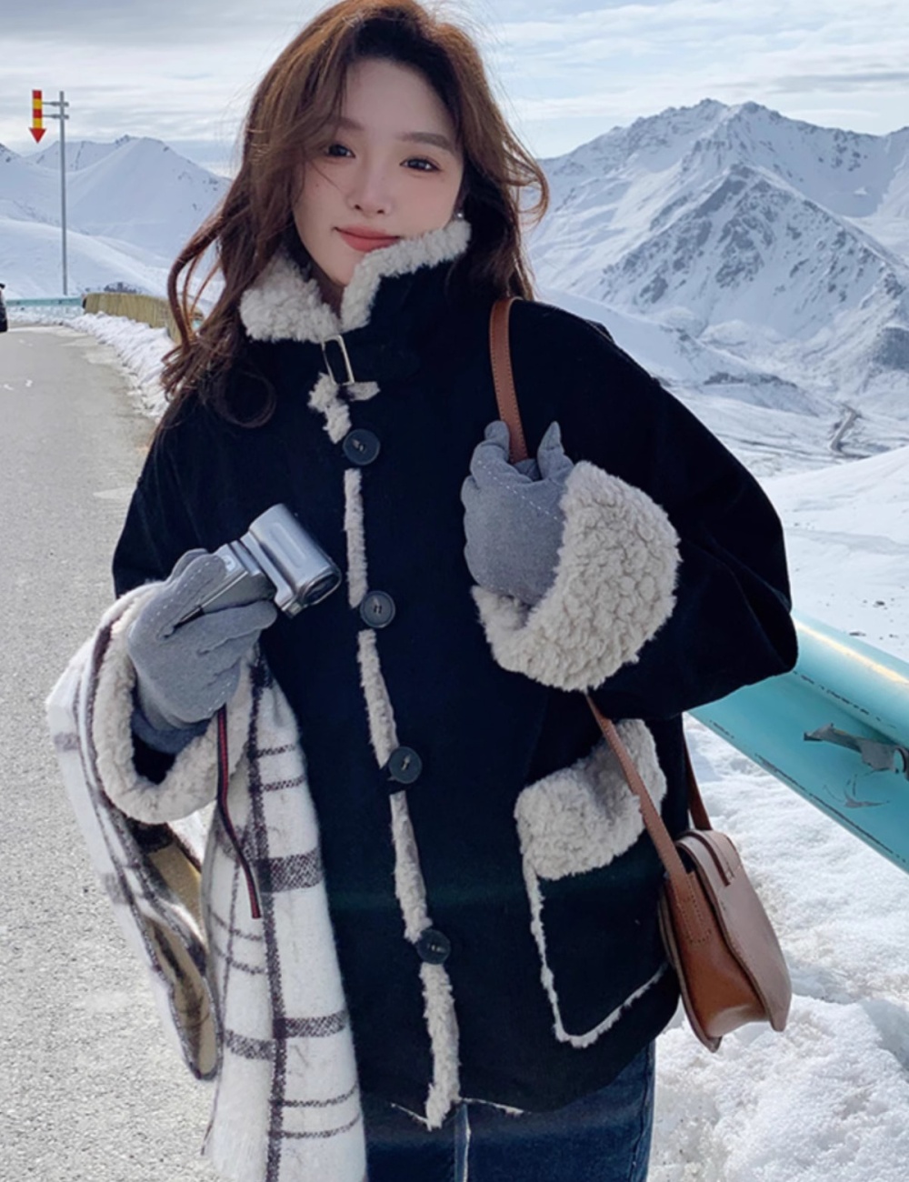 Korean style coat lazy tops for women