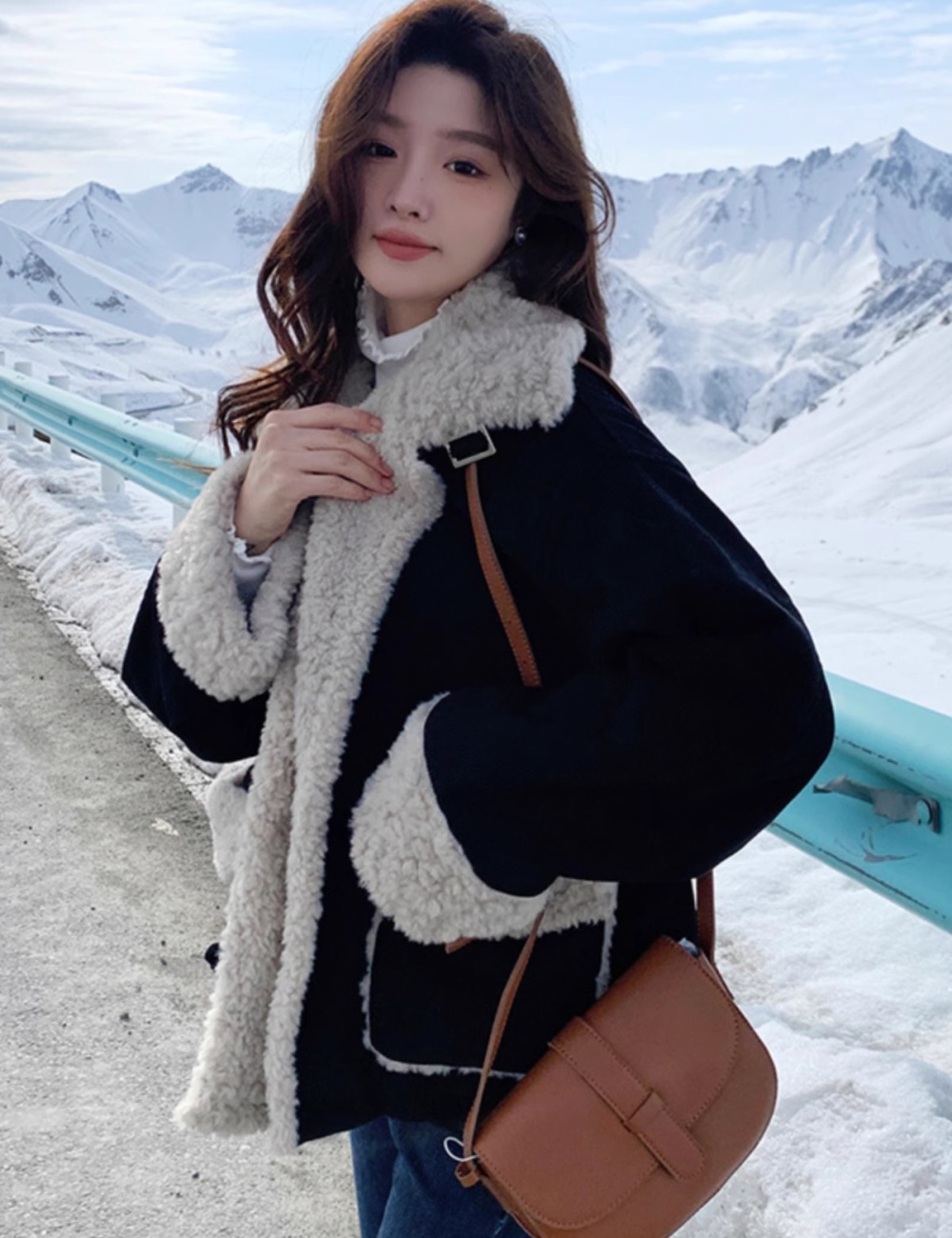 Korean style coat lazy tops for women