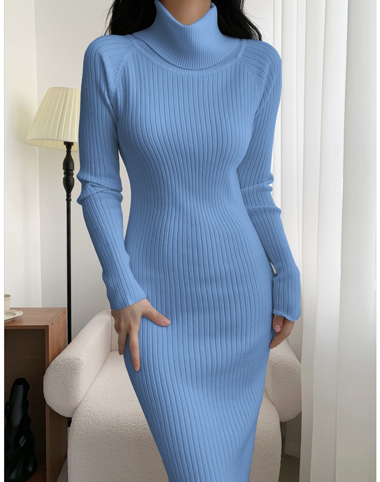 Autumn and winter bottoming dress slim long dress for women