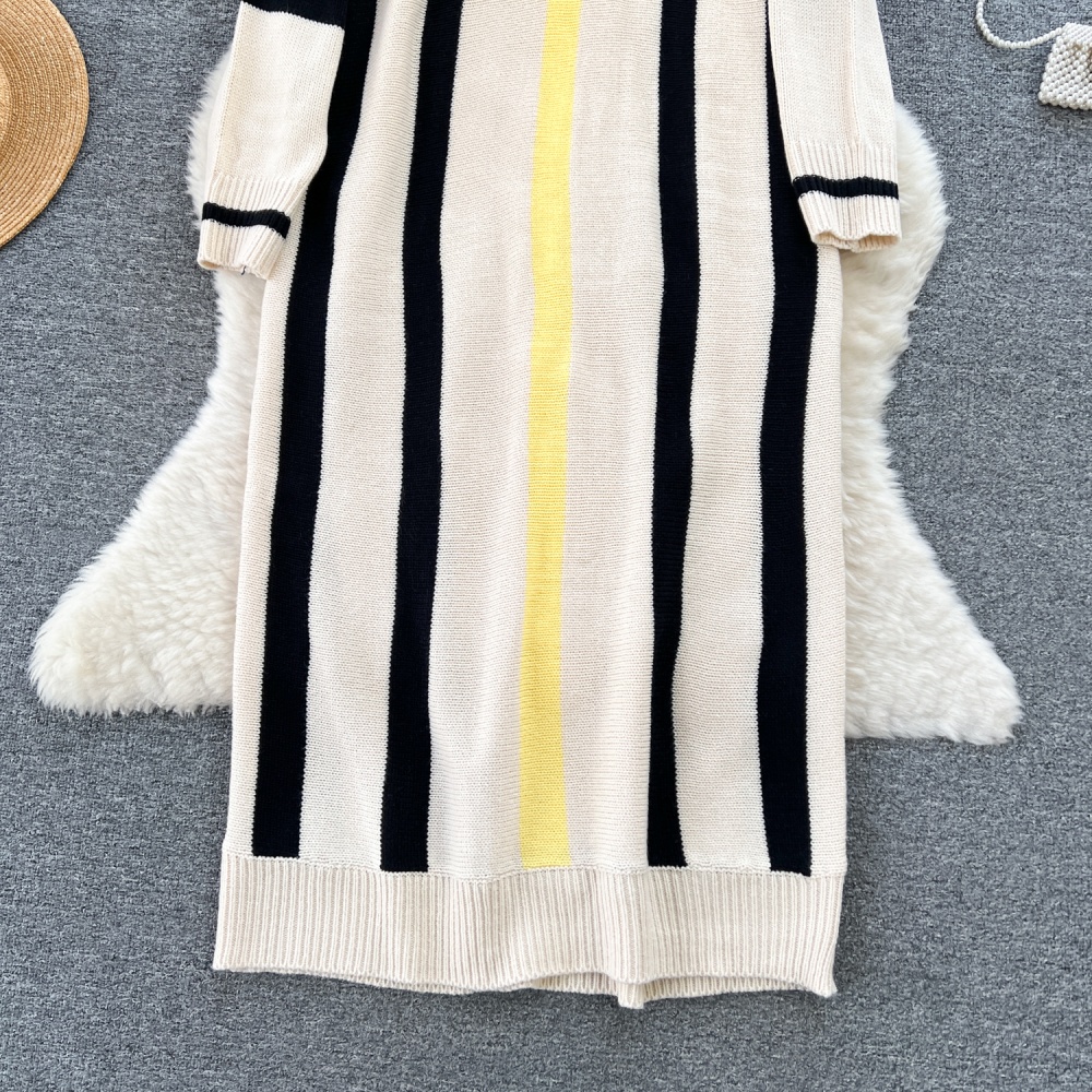 Loose autumn and winter long dress lazy sweater for women