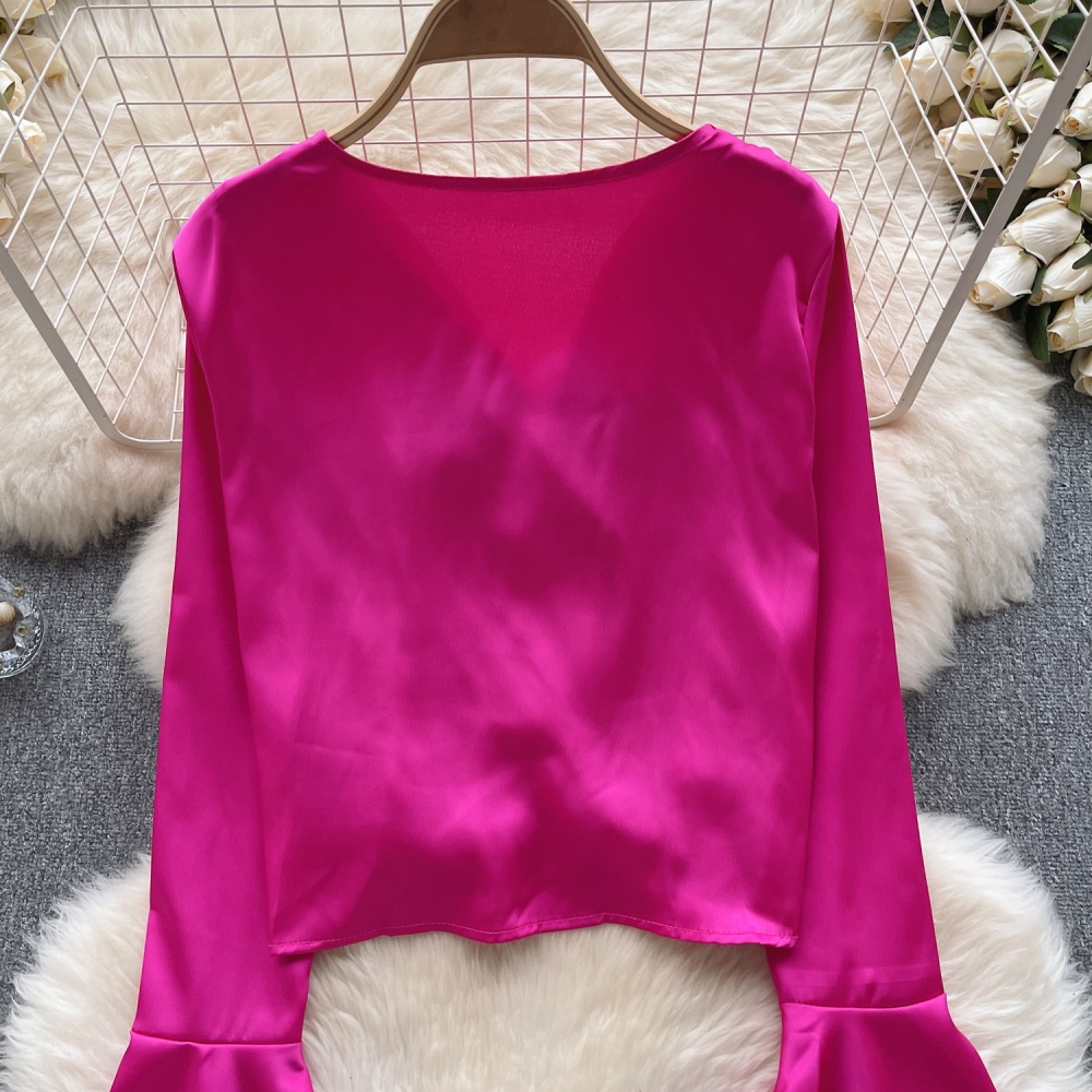Ladies colors shirt stereoscopic light luxury tops