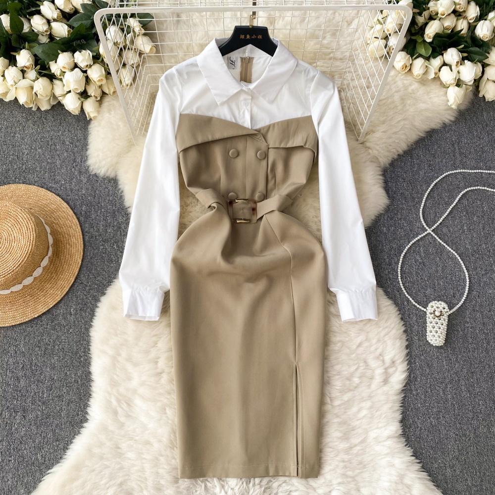 Temperament light luxury Hepburn style tight dress