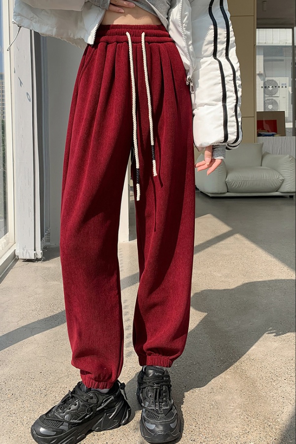 Velveteen all-match harem pants Casual casual pants for women
