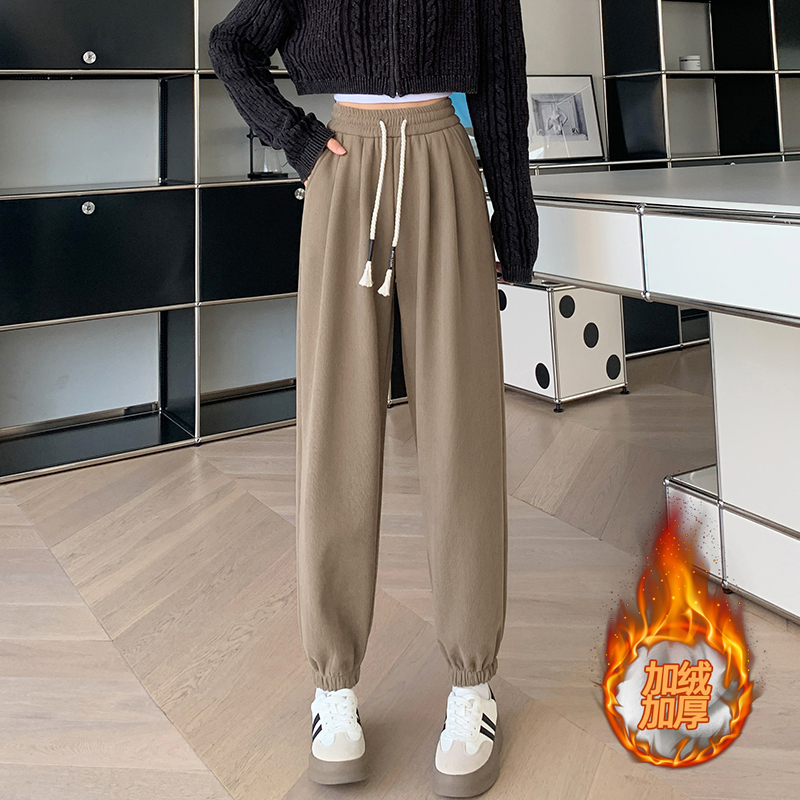 Velveteen all-match harem pants Casual casual pants for women