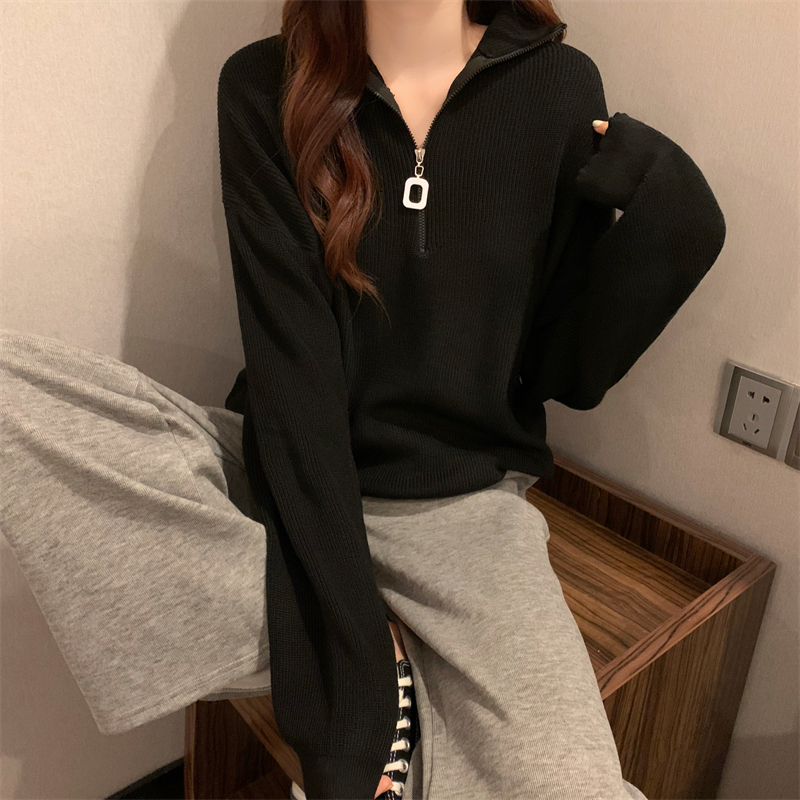 Lazy pullover sweater autumn and winter tops for women