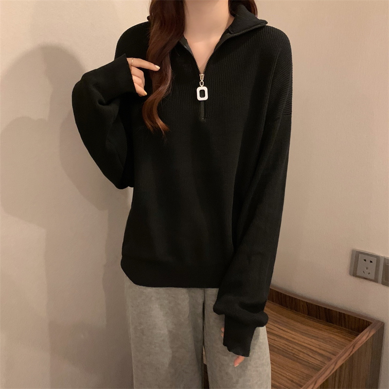 Lazy pullover sweater autumn and winter tops for women