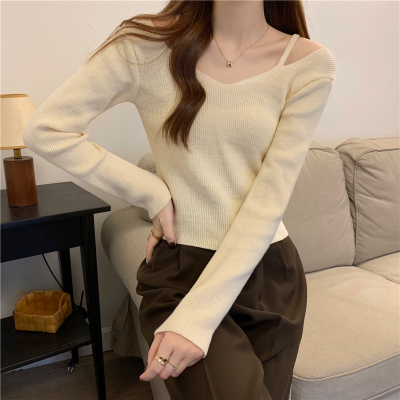 Sexy autumn and winter tops halter sweater for women