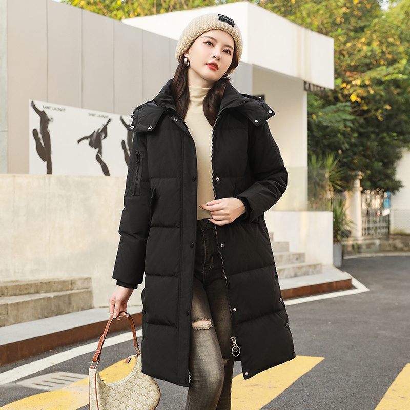 All-match Korean style down coat hooded long bread clothing