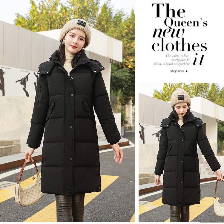 All-match Korean style down coat hooded long bread clothing