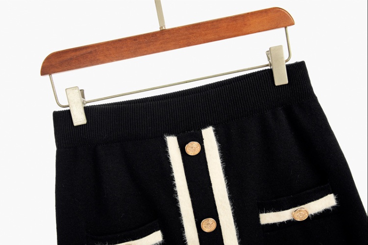 Fashion cardigan long sleeve skirt 2pcs set for women