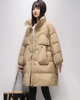Cstand collar fashion loose down coat long winter coat