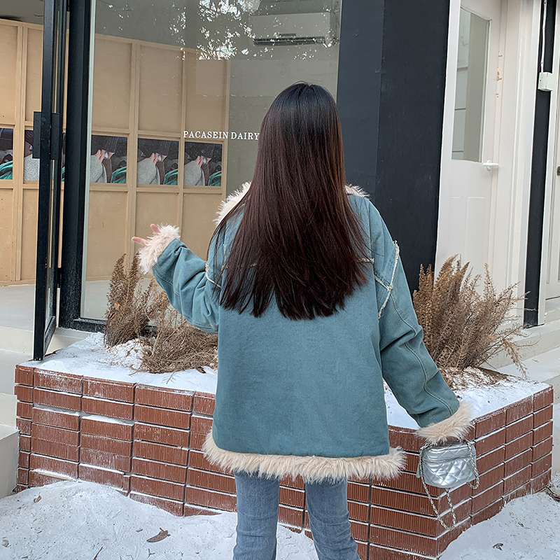 Winter clip cotton tops loose jacket for women