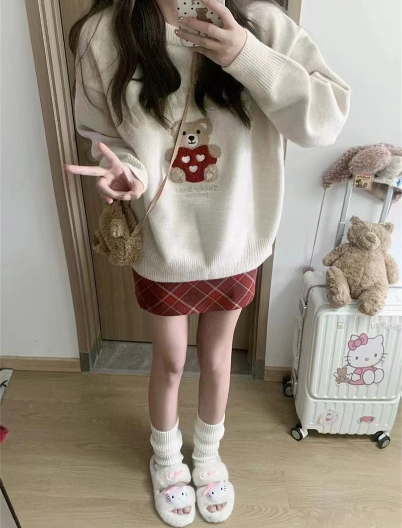 Pullover cubs sweet sweater France style autumn and winter tops