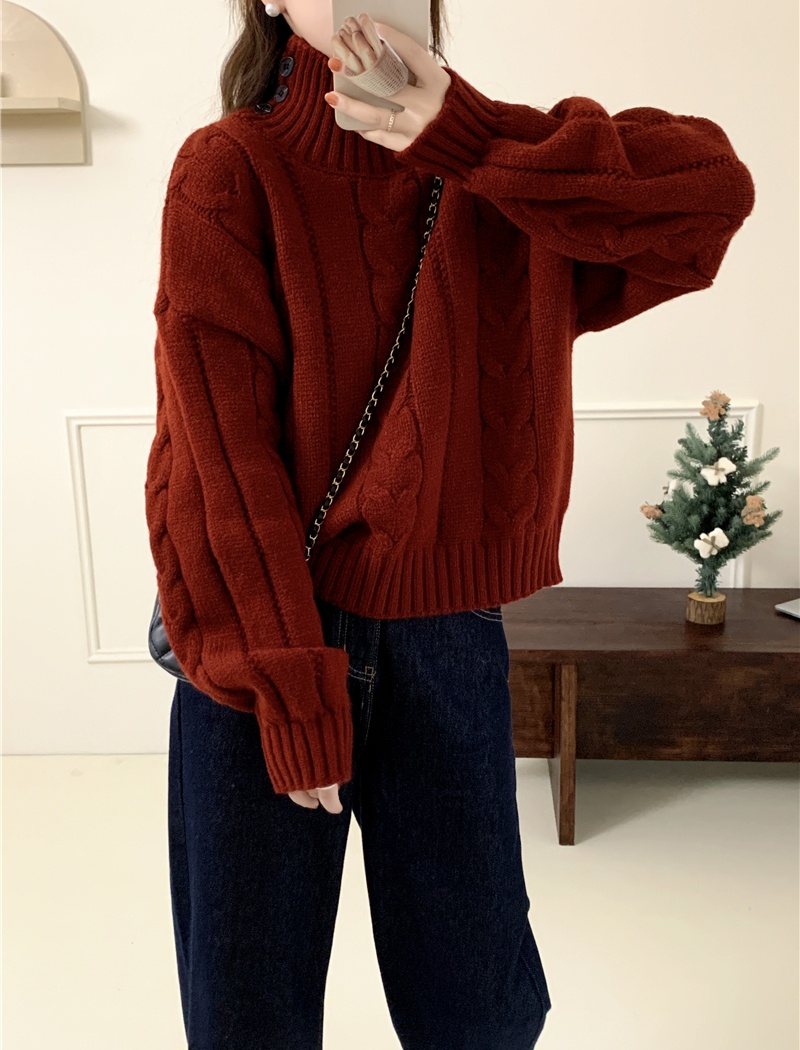 Twist winter tops short autumn sweater for women