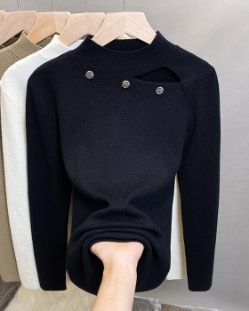 Slim autumn and winter tops hollow sweater