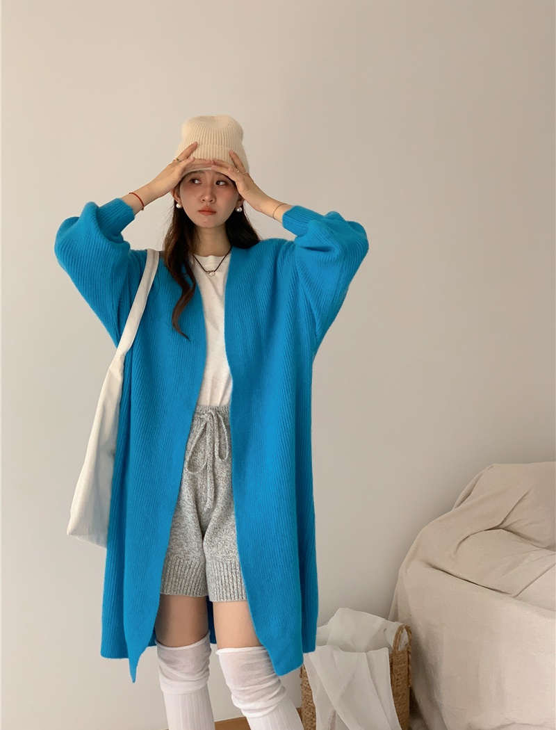 Knitted autumn and winter Korean style coat for women
