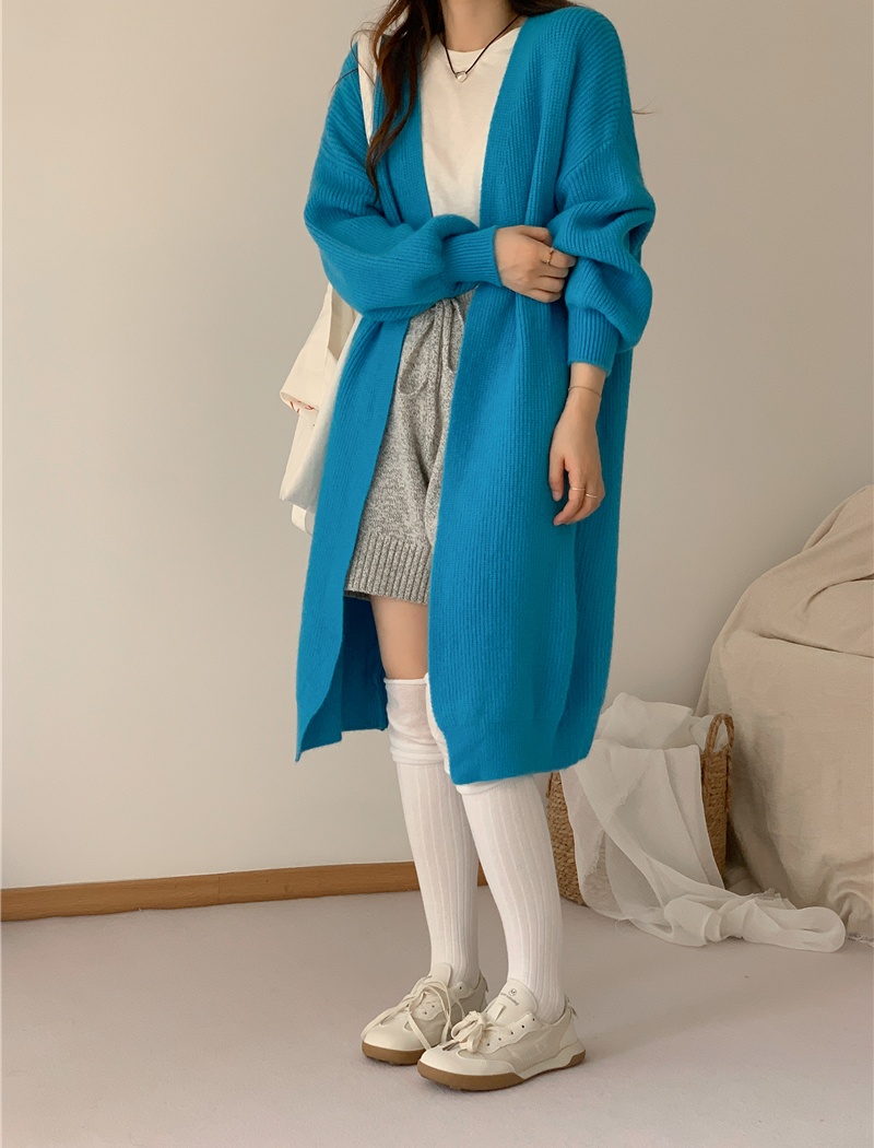 Knitted autumn and winter Korean style coat for women