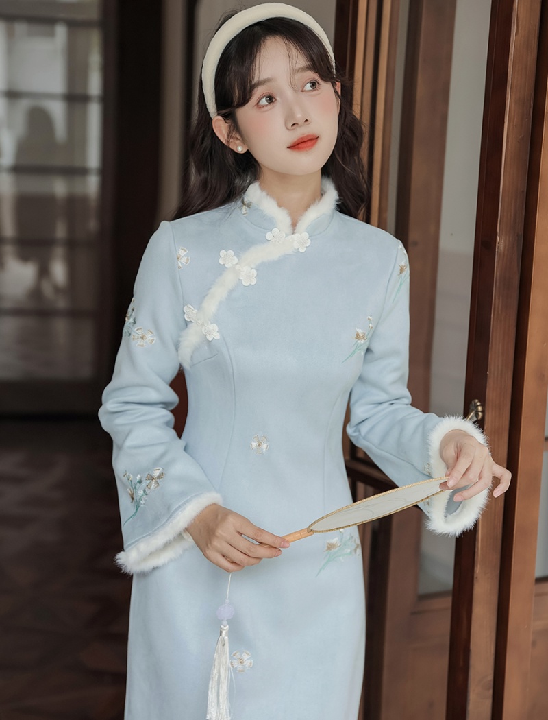 Chinese style cheongsam temperament dress for women