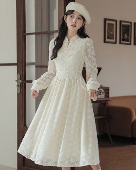 Lace retro cheongsam Chinese style temperament dress