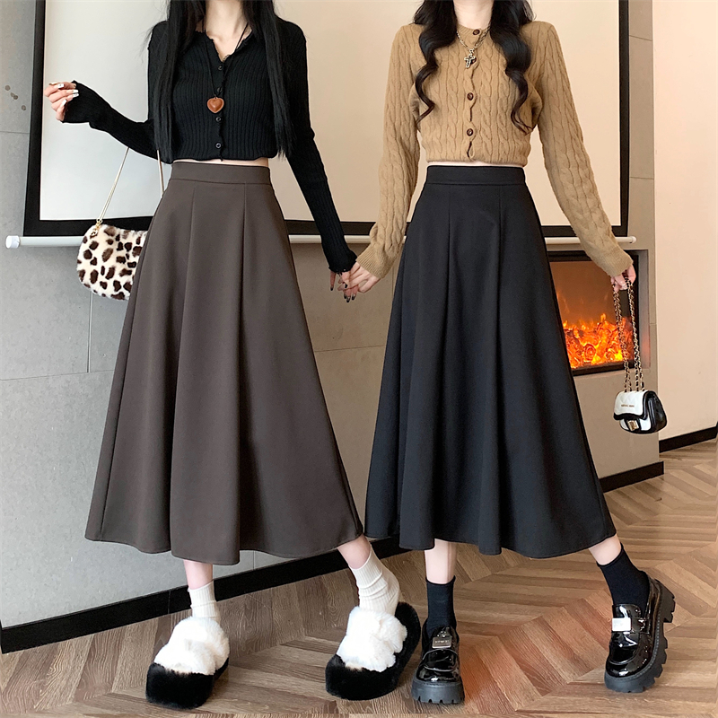 Korean style drape business suit slim long skirt