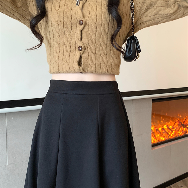 Korean style drape business suit slim long skirt