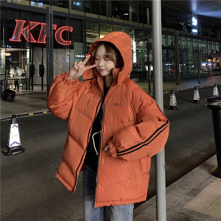 Hooded thermal cotton coat thick coat for women