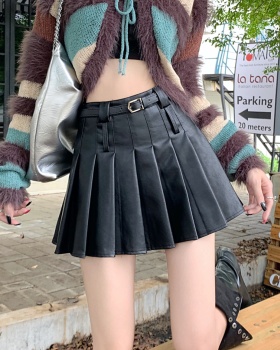 Slim short skirt spicegirl leather skirt for women