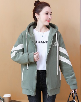 Lamb fur thick coat autumn and winter hoodie for women