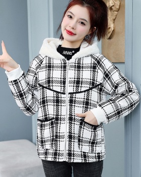 Winter thick cotton cotton coat fashion plus velvet jacket