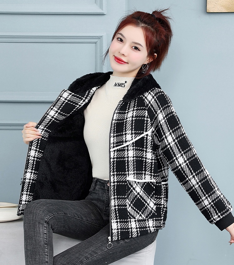 Winter thick cotton cotton coat fashion plus velvet jacket