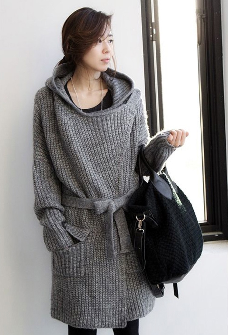 Korean style cardigan autumn and winter coat for women