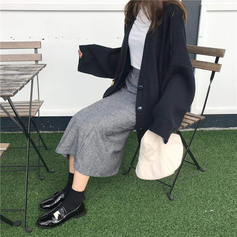 Wears outside cardigan Korean style sweater for women
