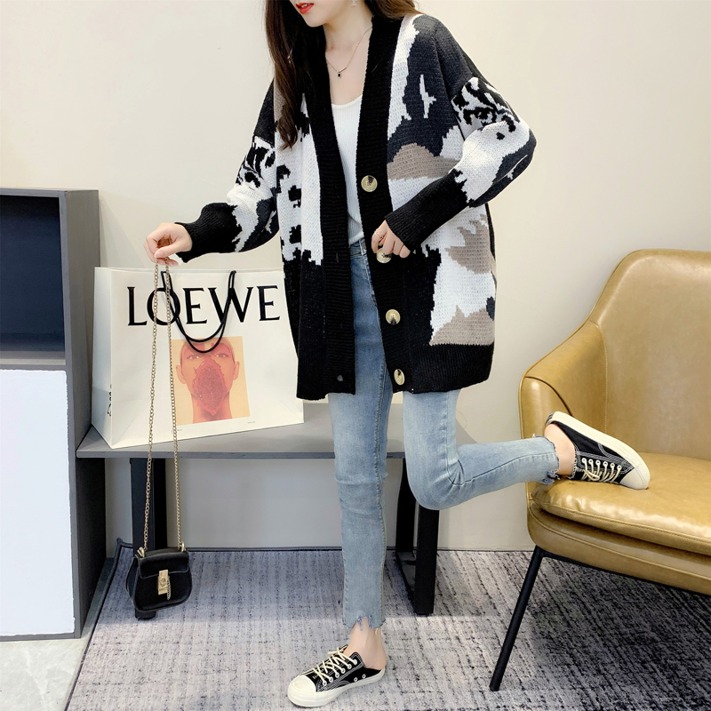 Outside the ride loose cardigan lazy coat for women