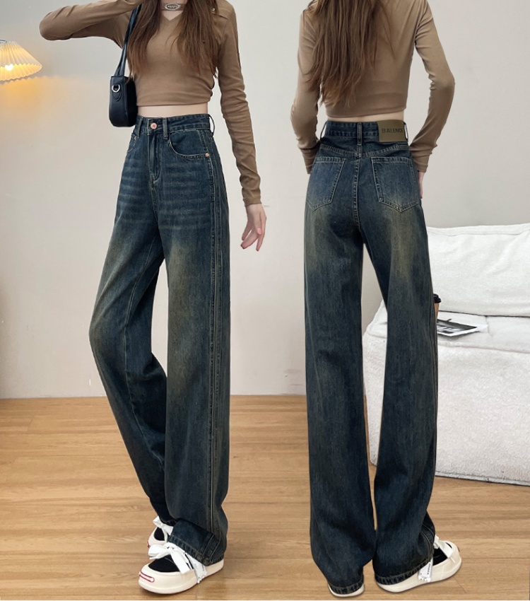 High waist wide leg pants jeans for women