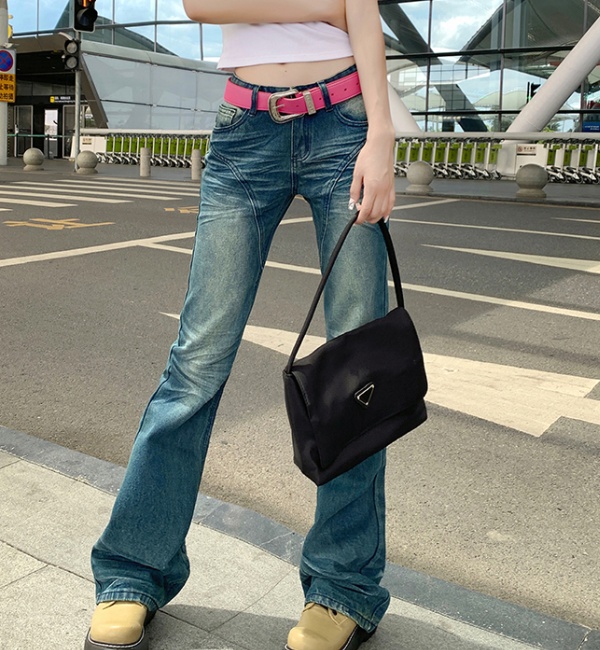 Speaker flare pants high waist jeans for women