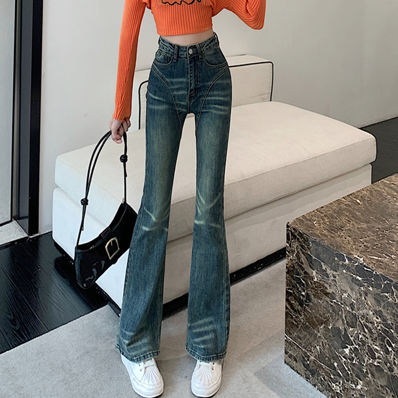 Spicegirl American style jeans high waist flare pants