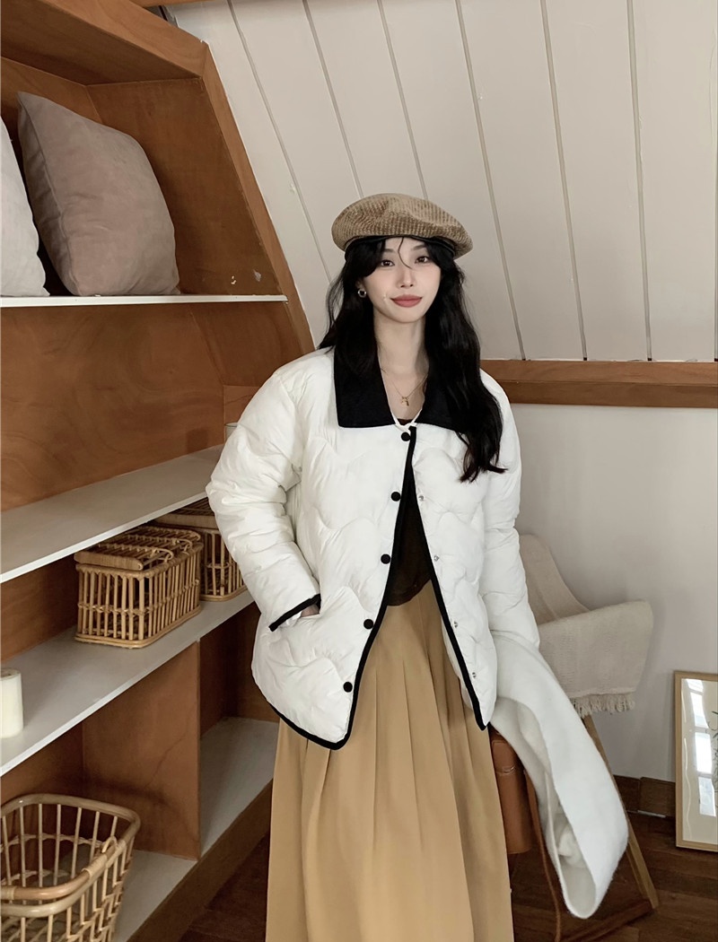 Show young splice cotton coat thermal coat for women