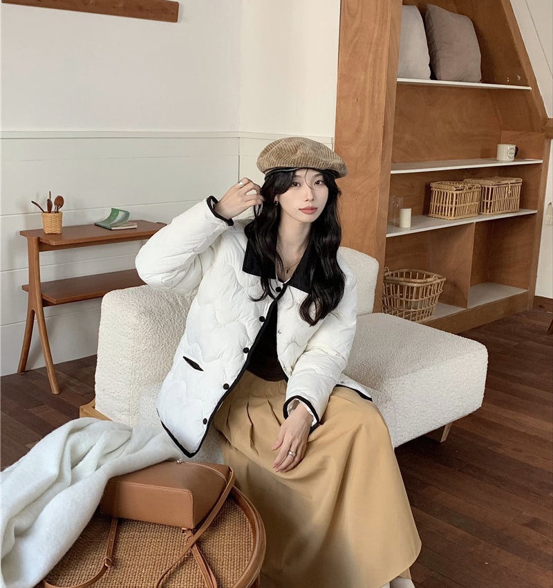 Show young splice cotton coat thermal coat for women