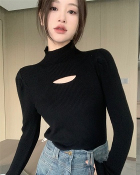 Slim sweater half high collar bottoming shirt