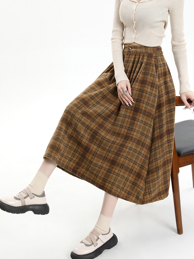 Long high waist autumn and winter skirt for women