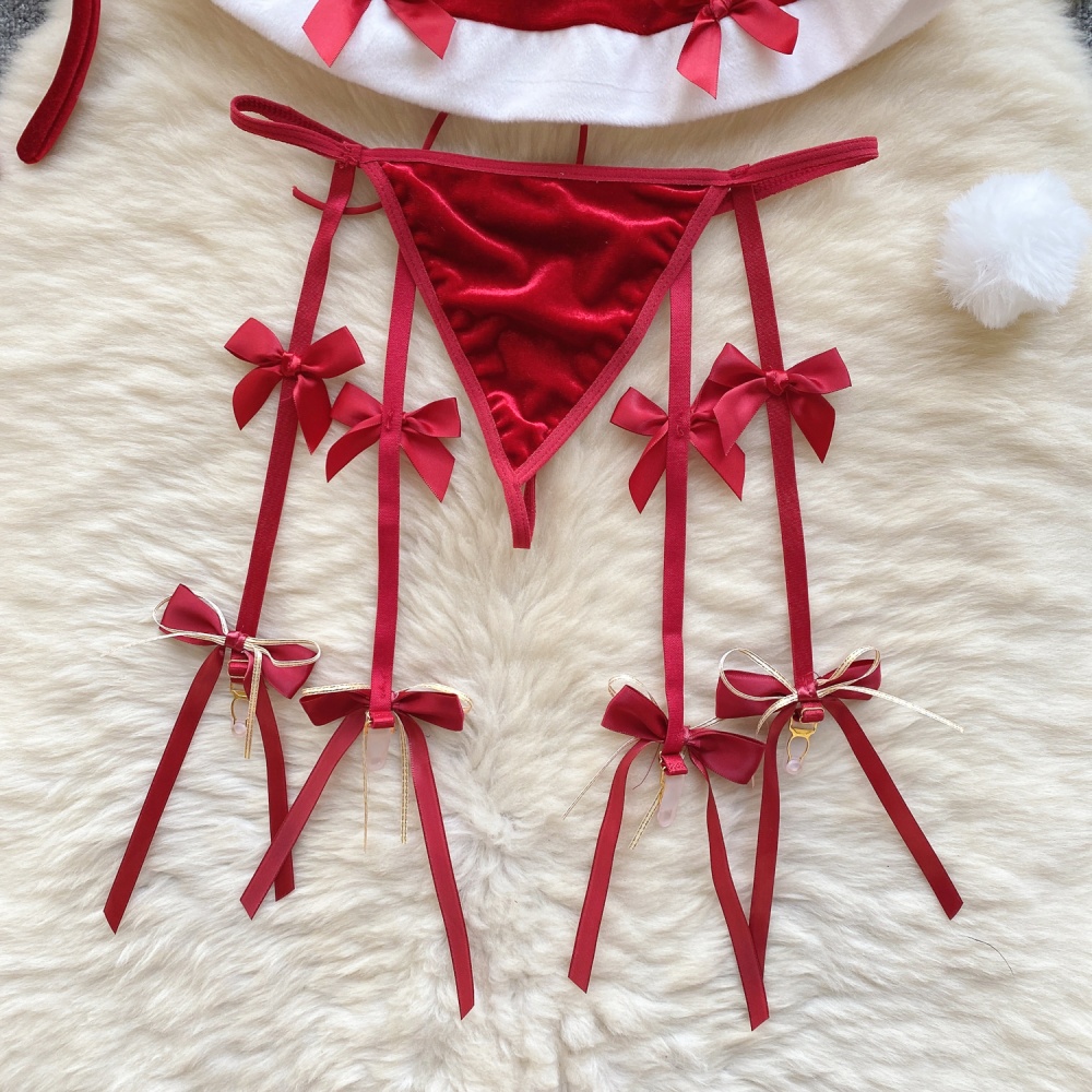 Bandage spicegirl red christmas enticement briefs a set
