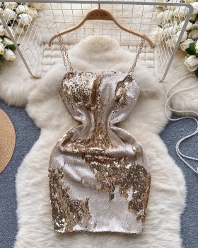 Enticement light luxury T-back spicegirl dress for women