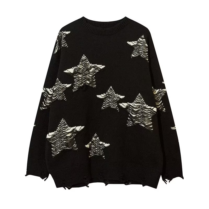 American style couples lazy tassels star sweater
