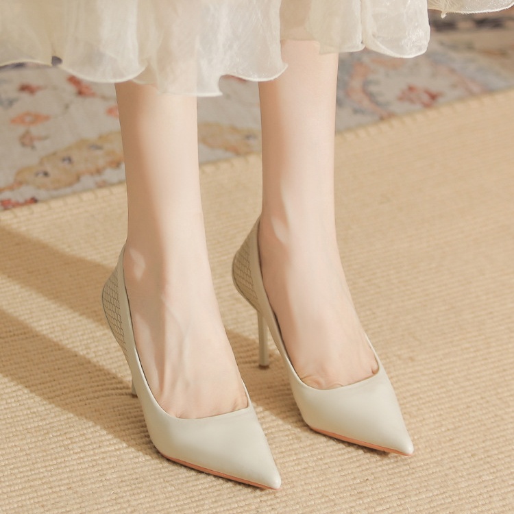 Fine-root autumn shoes serpentine high-heeled shoes for women