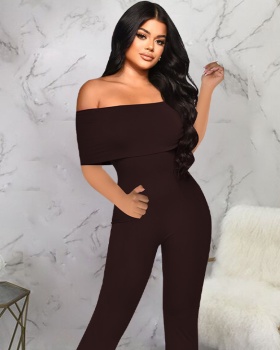 European style multicolor sexy jumpsuit for women