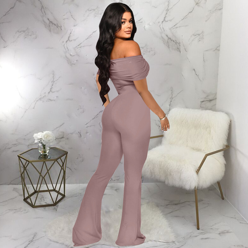 European style multicolor sexy jumpsuit for women