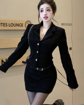 Chanelstyle temperament coat fashion short skirt 2pcs set