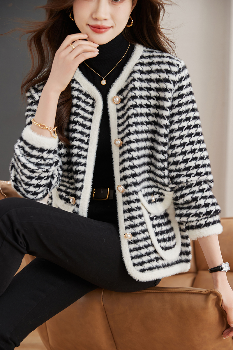 Chanelstyle cardigan tops for women