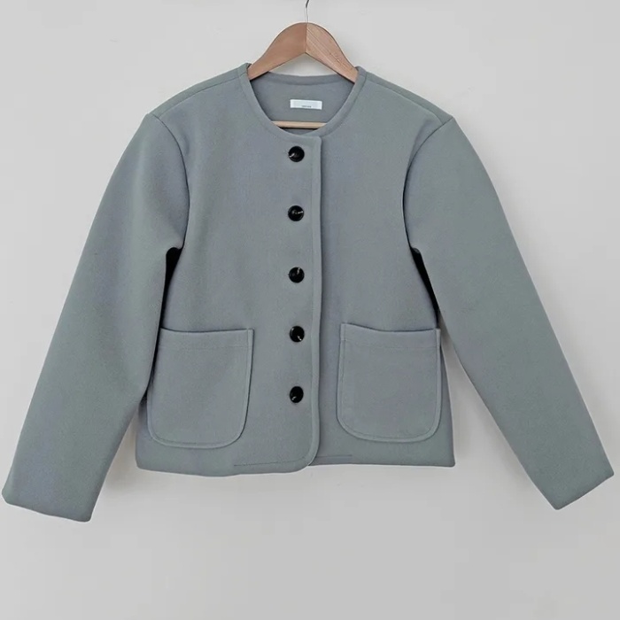 Short show young France style tops chanelstyle round neck coat