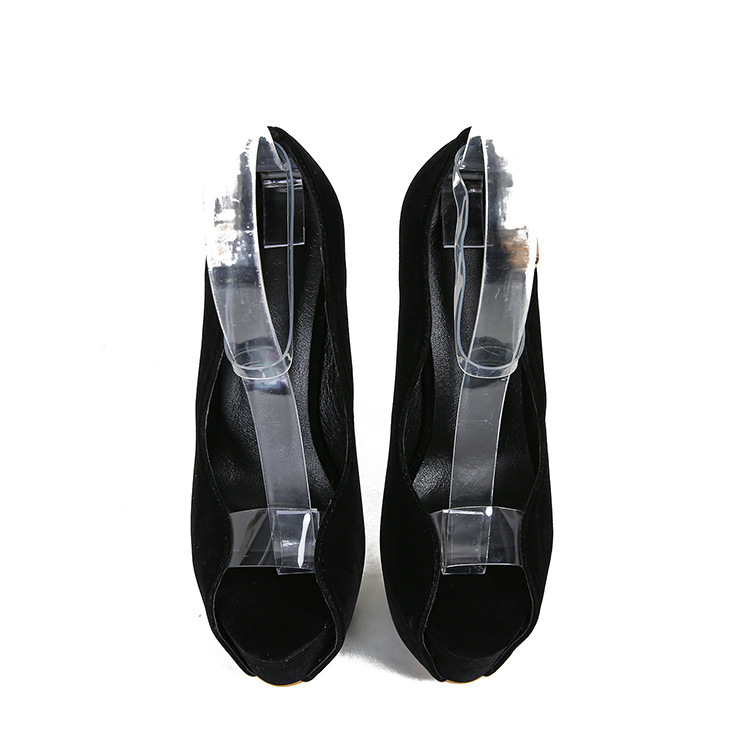 High-heeled very high sandals open toe platform for women